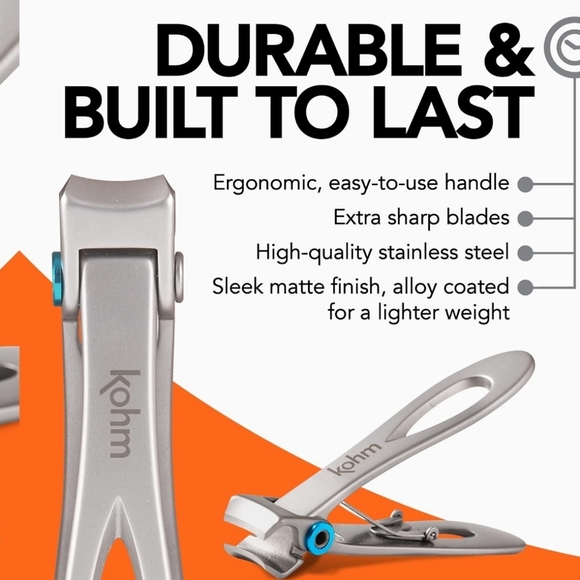 Kohm CP-120L Heavy Duty Wide Jaw Toenail Clippers - NEW - Picture 7 of 8